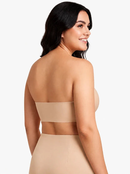 Plus-Size Women's Strapless Double Front Clasp Push-Up Bra (Fits D/DD/F Cups)