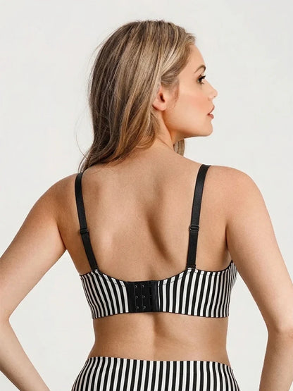 Wireless Strapless Drawstring Push Up Bra