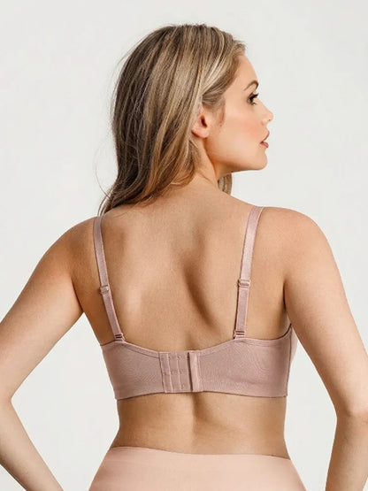 Wireless Strapless Drawstring Push Up Bra