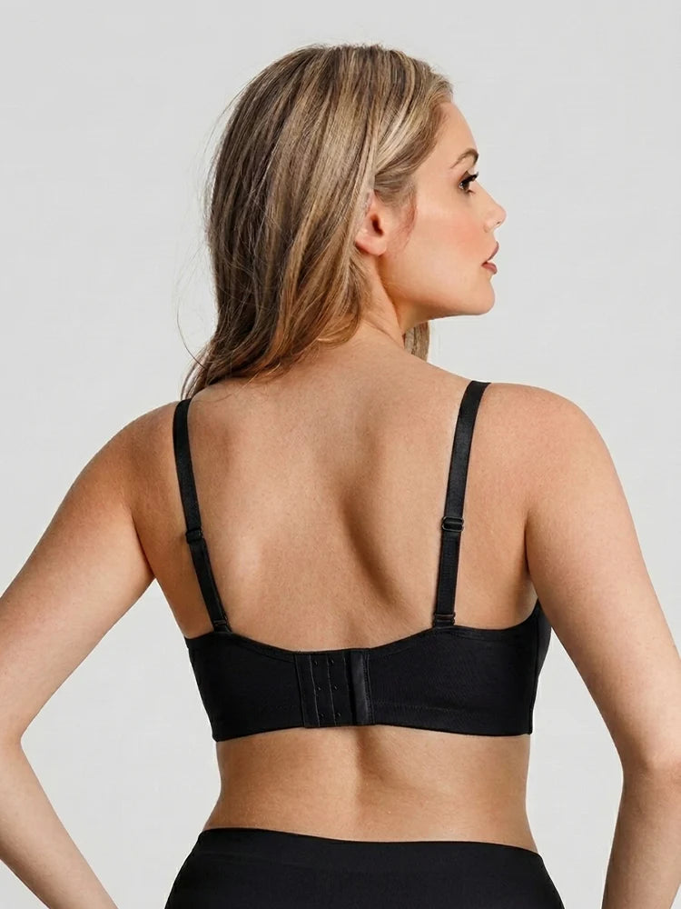 Wireless Strapless Drawstring Push Up Bra