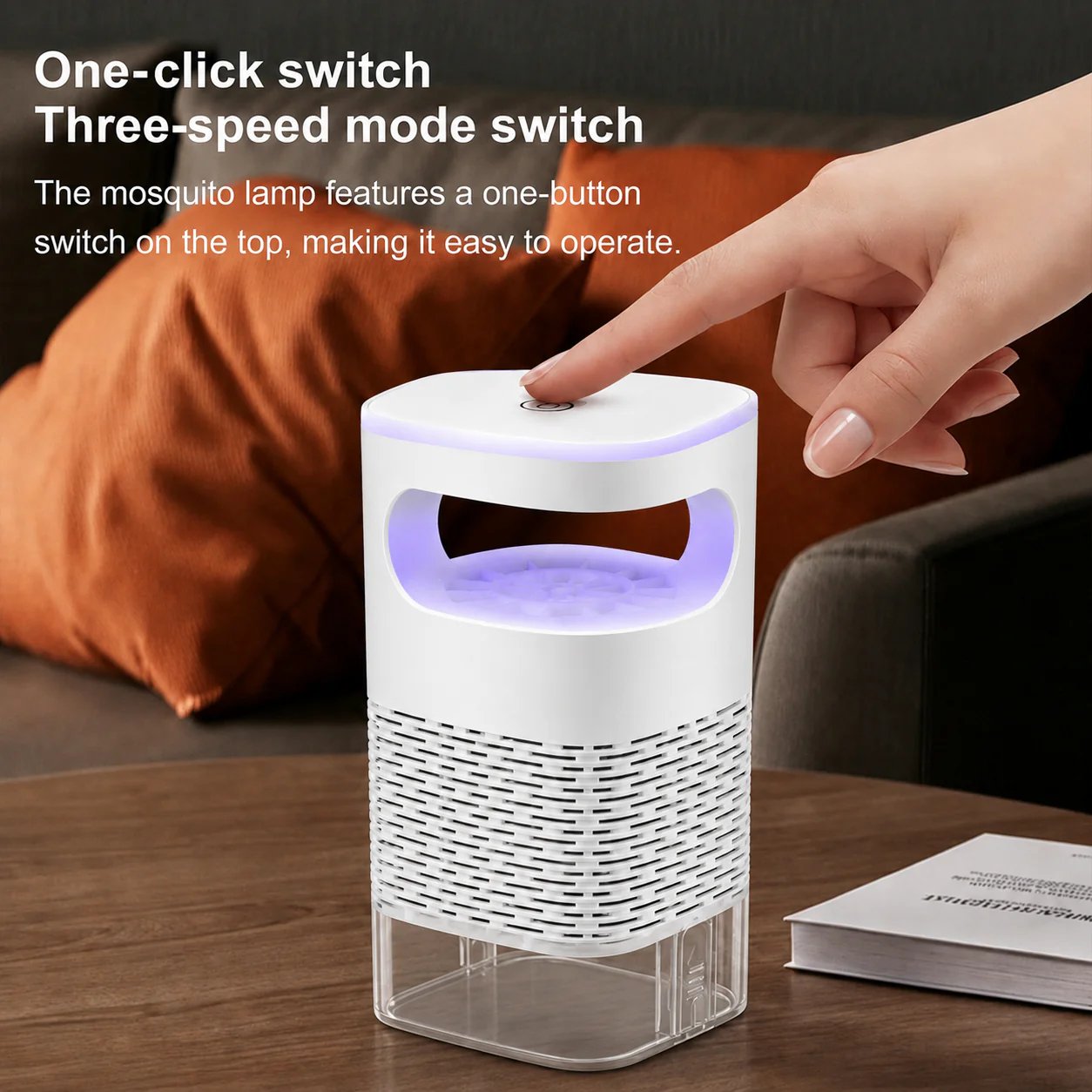 Indoor Insect Trap with Light and Suction Non Zapper Flying Bug Catcher