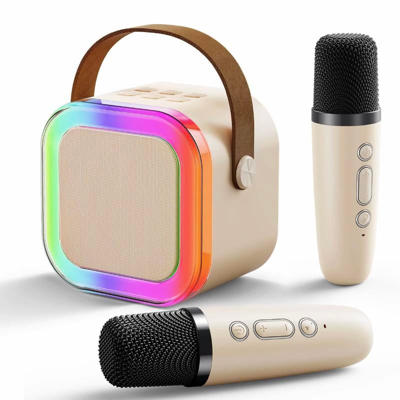 🌸Last Day 49% OFF  🔥🔥Mini Karaoke Machine with Wireless Microphones🎵
