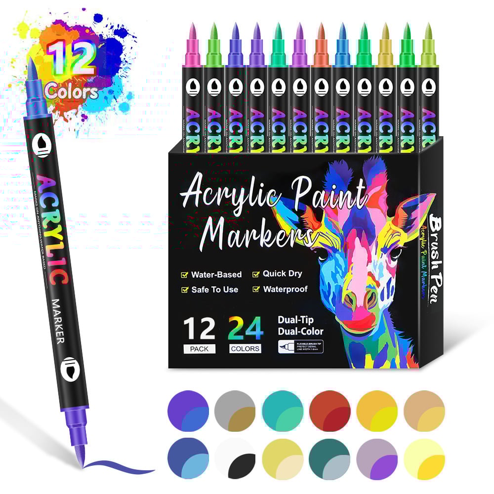 🔥Last Day Promotion 49% OFF🎨Double-Ended Art Acrylic Markers for Professionals & Beginners!