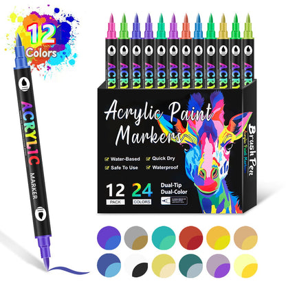 🔥Last Day Promotion 49% OFF🎨Double-Ended Art Acrylic Markers for Professionals & Beginners!