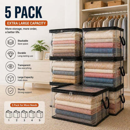 📦Large Heavy-Duty Thick Clear Storage Bag for Clothes, Moving & Storage