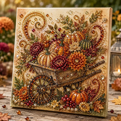 🍂🦊 Premium 3D Pearl Autumn Wall Art Kit | Luxury Fall Canvas with Scratch-Resistant Non-Fading Pearl Beads DIY Seasonal Decor ✨