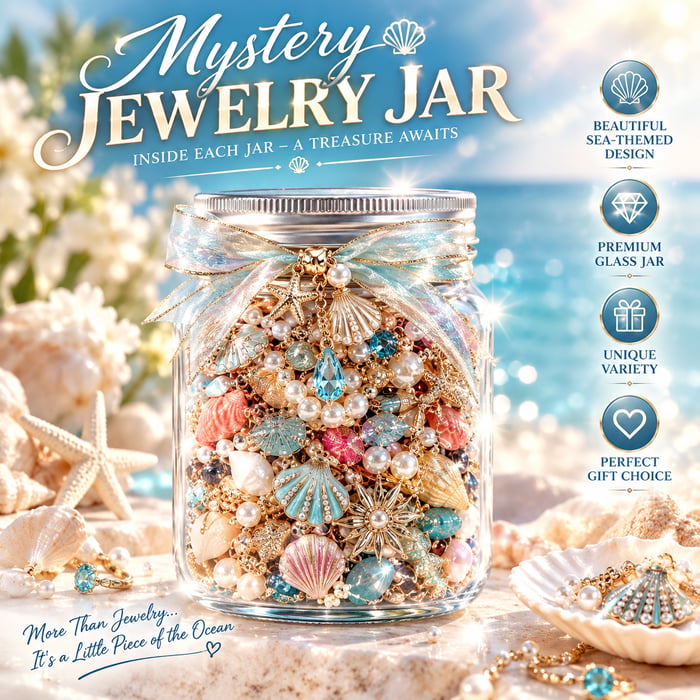 🎄 Mystery Jewelry Jar – Curated Sparkle Collection for a Beautiful Surprise