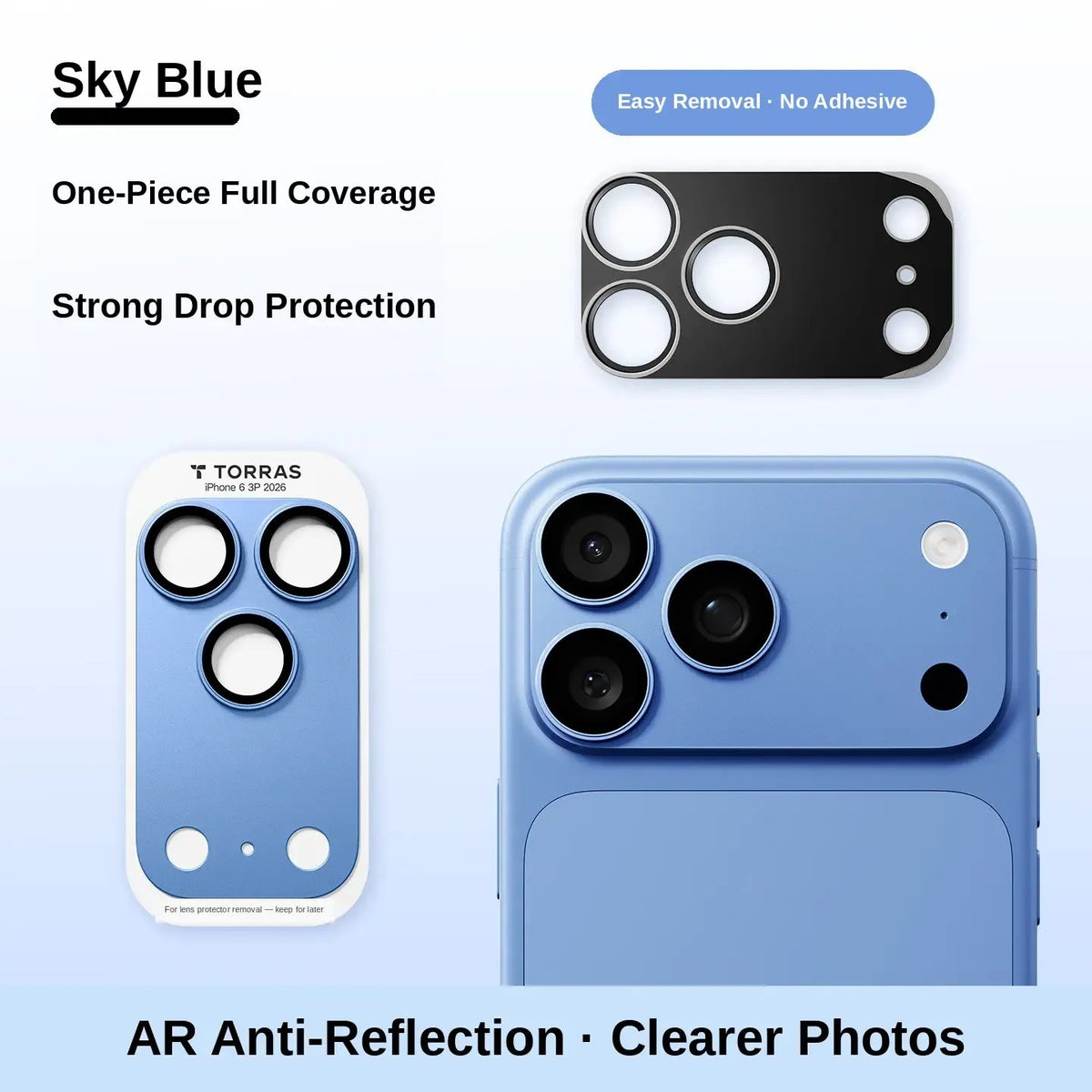 Metal Camera Lens Protector for iPhone 17/18 Series – Camera Module Cover