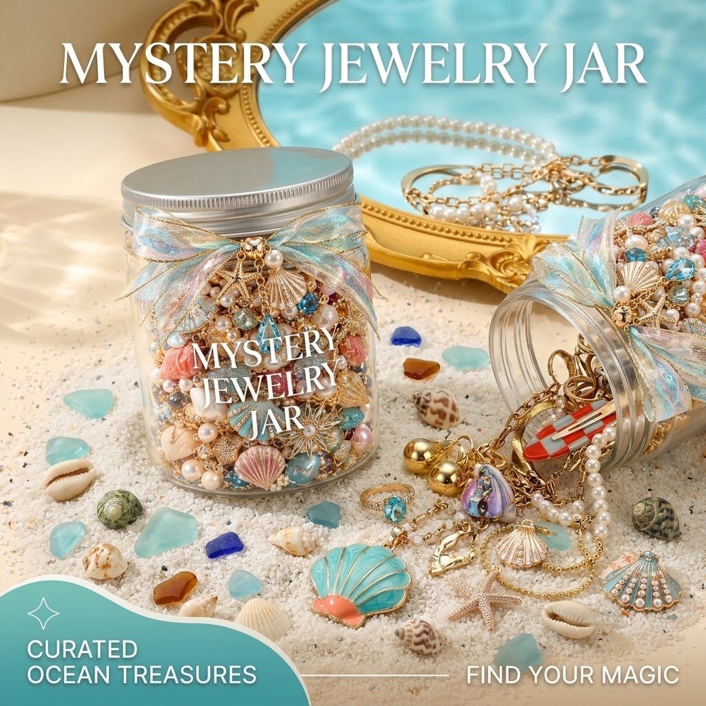 🎄 Mystery Jewelry Jar – Curated Sparkle Collection for a Beautiful Surprise