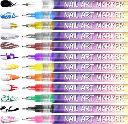 🔥Last Day 49% OFF  🎨12 Colors Nail Art Markers