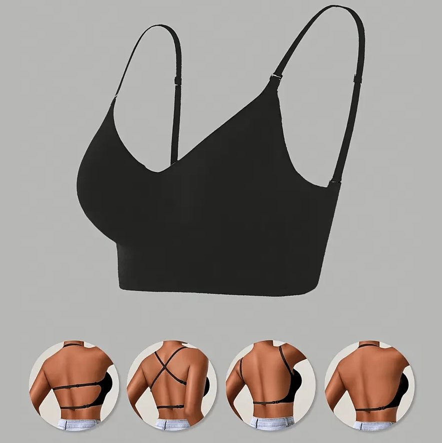 🌓Last Day 49% OFF-🔥Women's Solid Color Wireless Backless Bra
