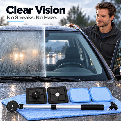 🔥LAST DAY 50% OFF -  Dual Magnetic Car Windshield Cleaner | Streak-Free Auto Glass Cleaning Kit