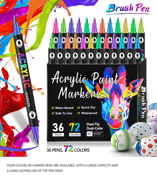 🔥Last Day Promotion 49% OFF🎨Double-Ended Art Acrylic Markers for Professionals & Beginners!