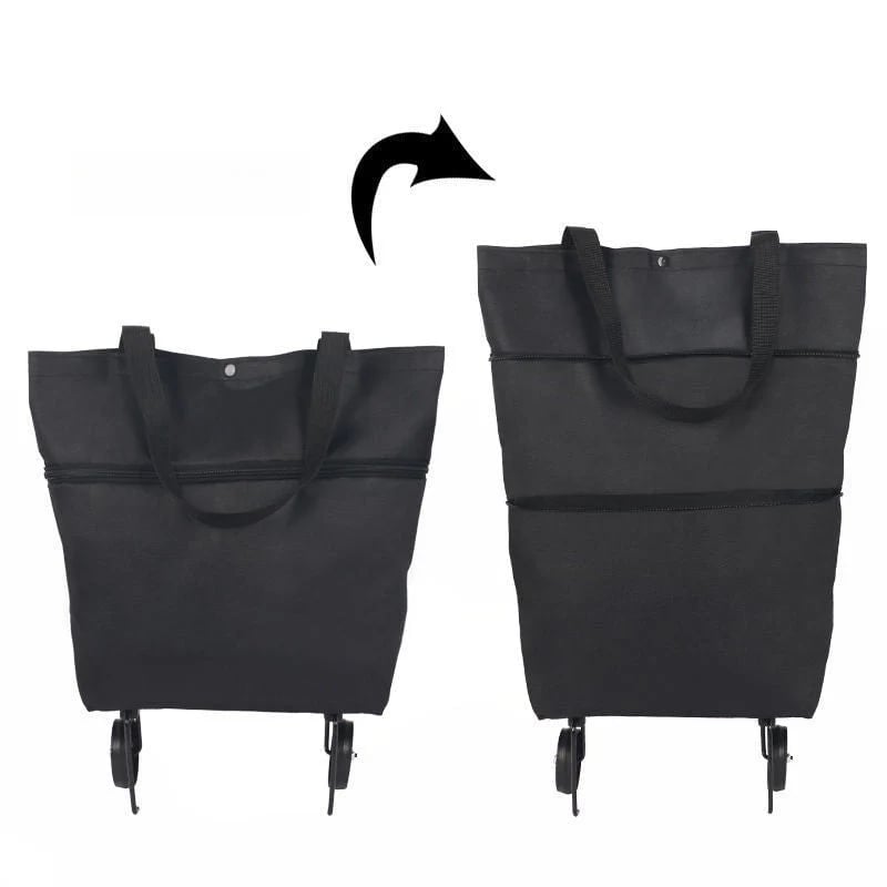 ✨🛒 Large-capacity folding push-pull shopping bag - The perfect choice for large-scale shopping trips