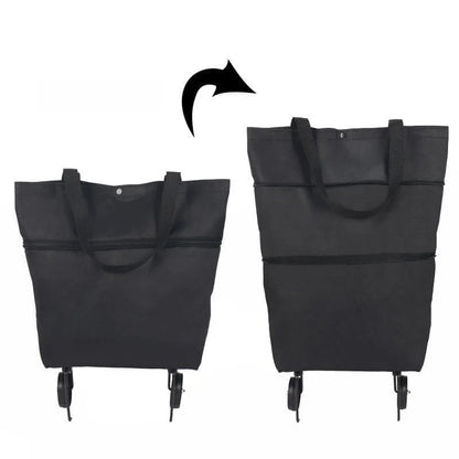 ✨🛒 Large-capacity folding push-pull shopping bag - The perfect choice for large-scale shopping trips
