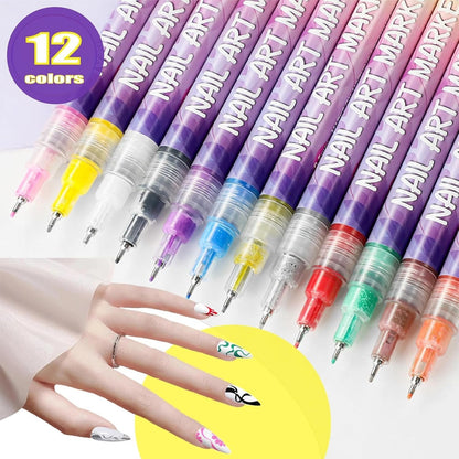 🔥Last Day 49% OFF  🎨12 Colors Nail Art Markers