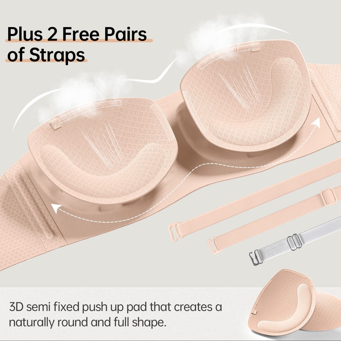 Strapless Non Slip Bandeau Jelly Bra
