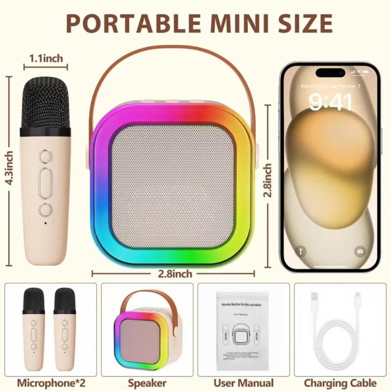 🌸Last Day 49% OFF  🔥🔥Mini Karaoke Machine with Wireless Microphones🎵