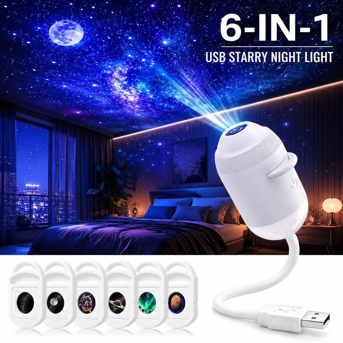 🔥LAST DAY 57% OFF - 🌌🌠HD Smart Dynamic 5D Holographic Night Light Projector