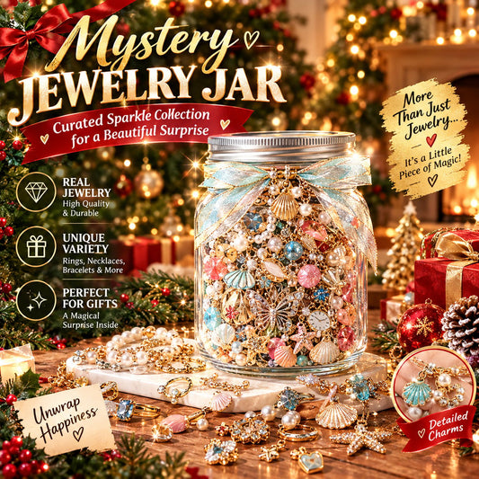 🎄 Mystery Jewelry Jar – Curated Sparkle Collection for a Beautiful Surprise