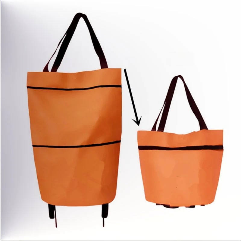 ✨🛒 Large-capacity folding push-pull shopping bag - The perfect choice for large-scale shopping trips