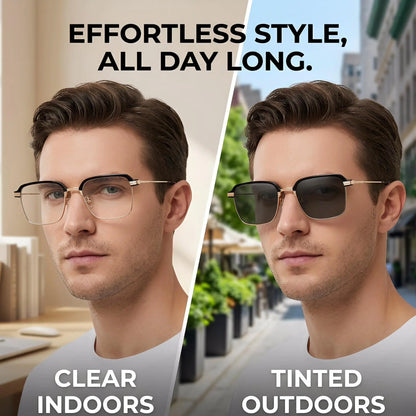 👓✨Classic semi-rimless blue-light-blocking reading glasses
