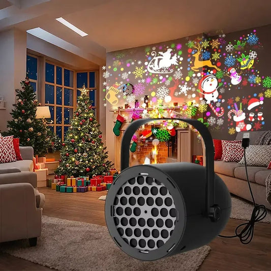 (🎄Early Christmas Sale 50%)🔌LED Christmas Projection Lamp - 16 Patterns of Pure Holiday Magic!✨