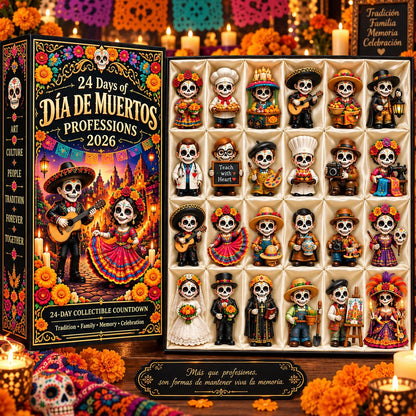 🧡💀 24 Days of Día de Muertos Professions Advent Calendar 2026 – 24 Unique Calavera Collectible Figures