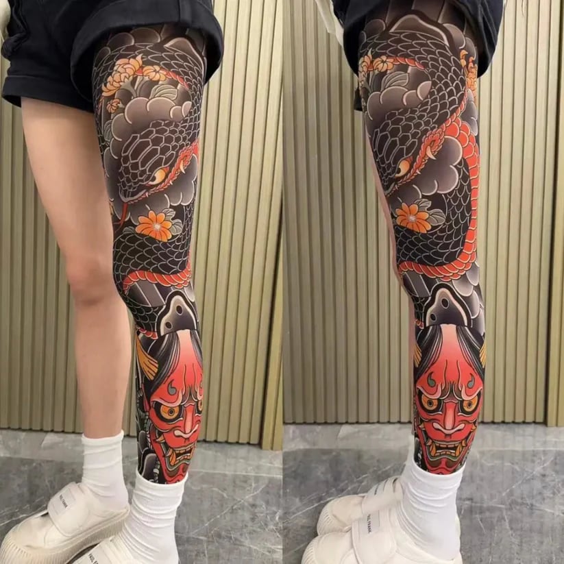 2 Pcs Cooling Sun Protection Tattoo Sleeves for MenWomen,UltraRealistic,UltraThin Breathable