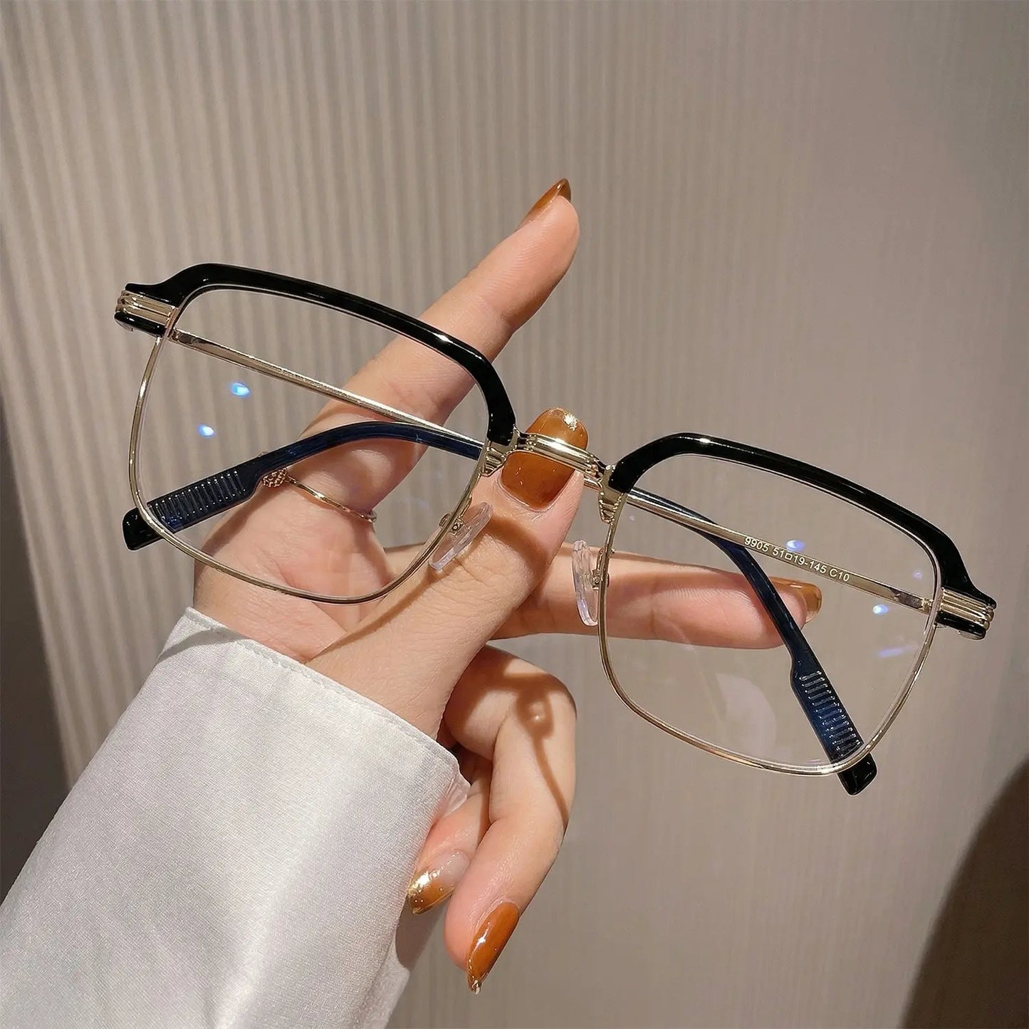 👓✨Classic semi-rimless blue-light-blocking reading glasses