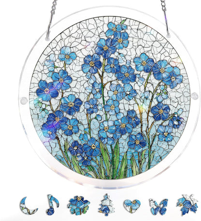 🔥LAST DAY 50% OFF - 🧩Acrylic Jigsaw Puzzle Suncatcher - Glowing Feather Haven