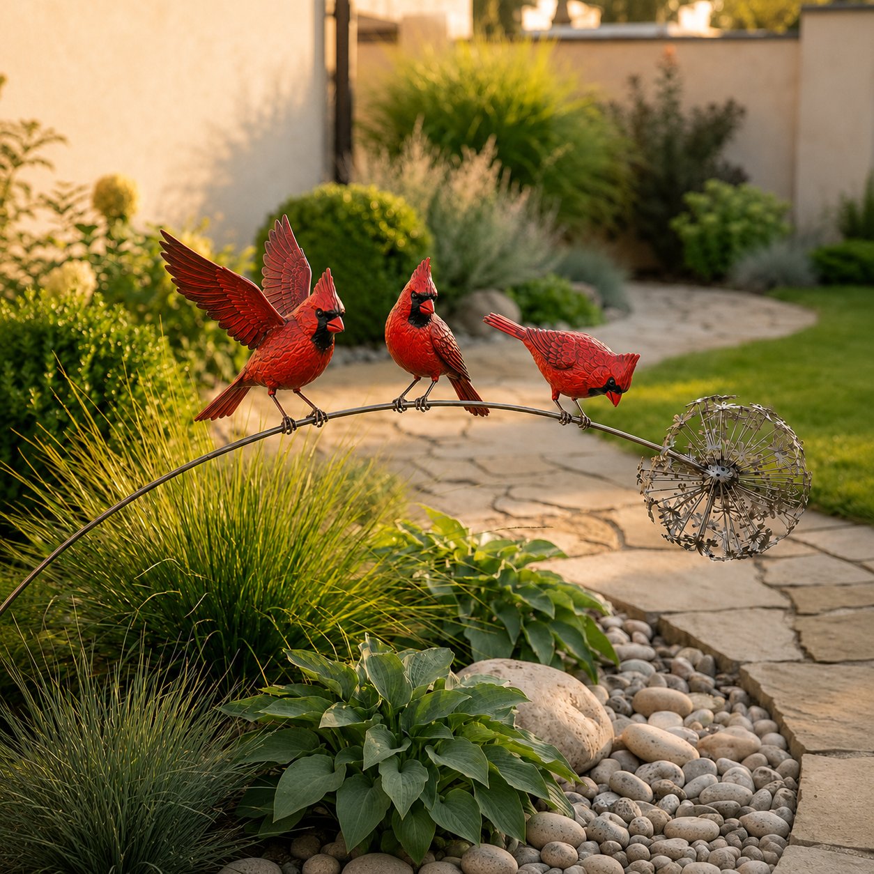 🕊️Robin Memorial Garden Stake – “Loved Ones Are Near”