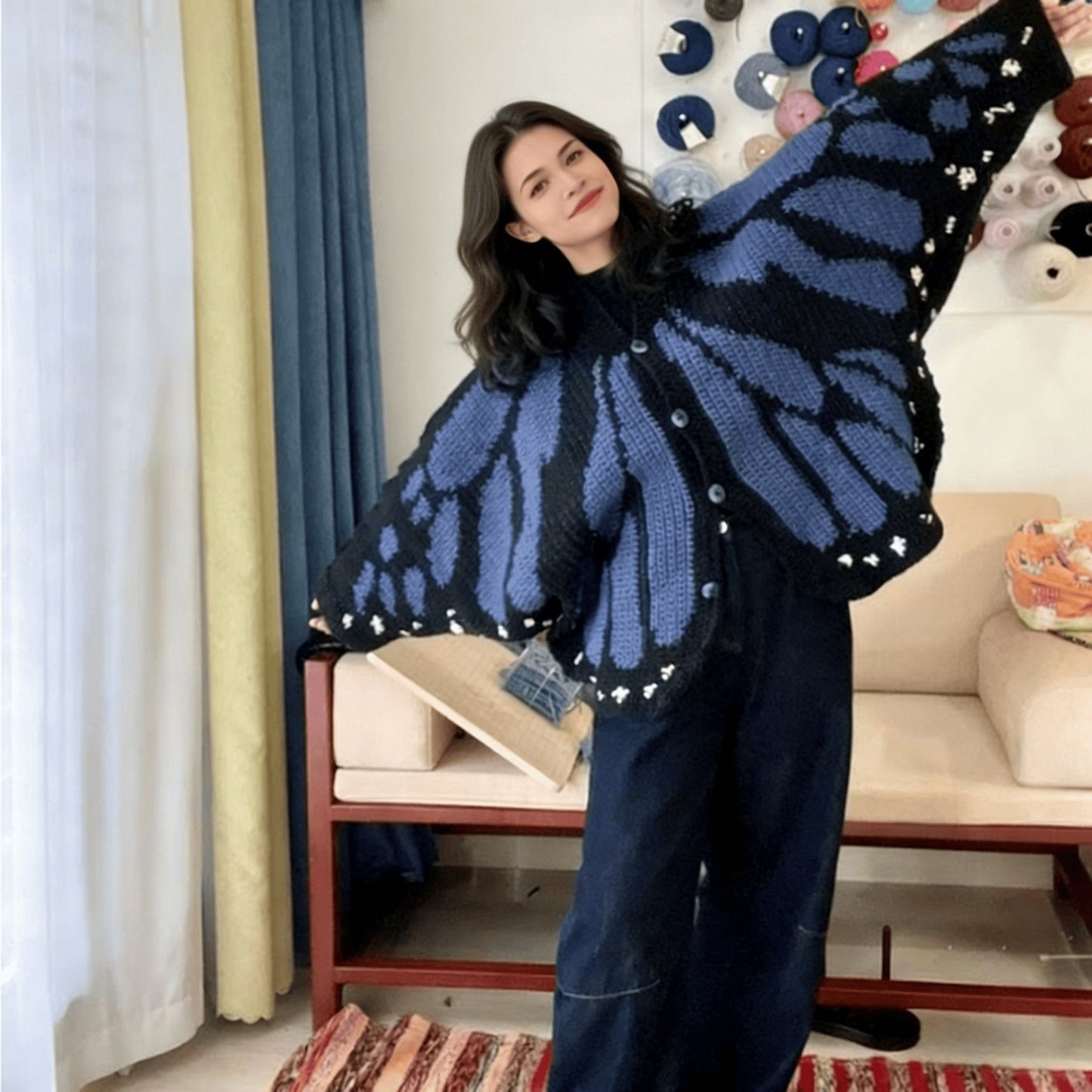 💕Hot sale 49% OFF🦋Handmade Monarch Butterfly Cardigan