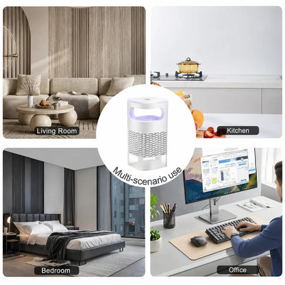 Indoor Insect Trap with Light and Suction Non Zapper Flying Bug Catcher