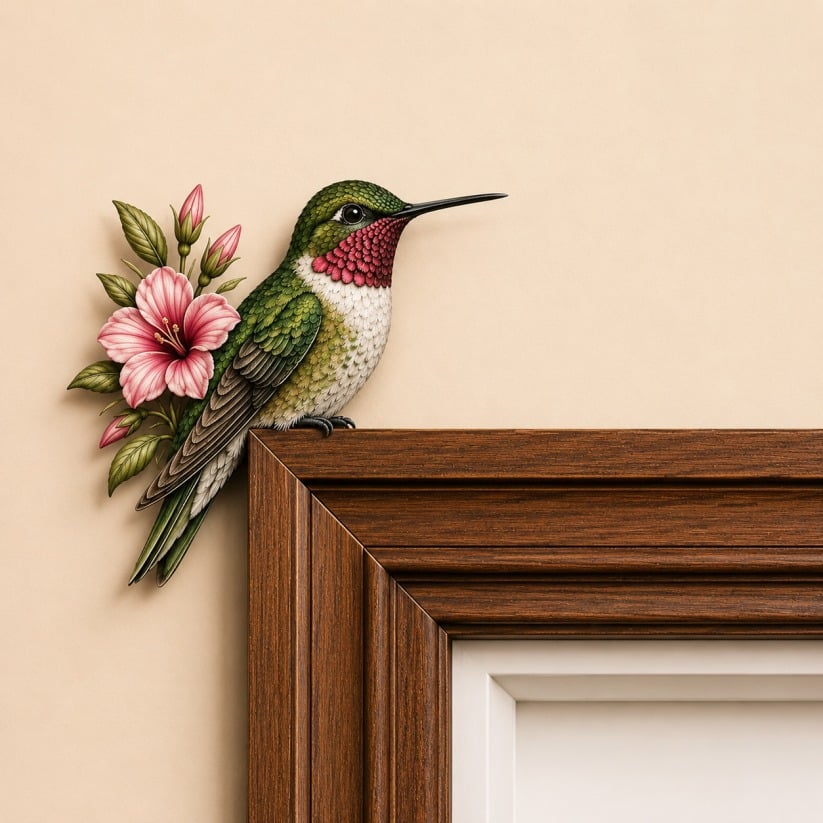 Wooden Chickadee Door Topper