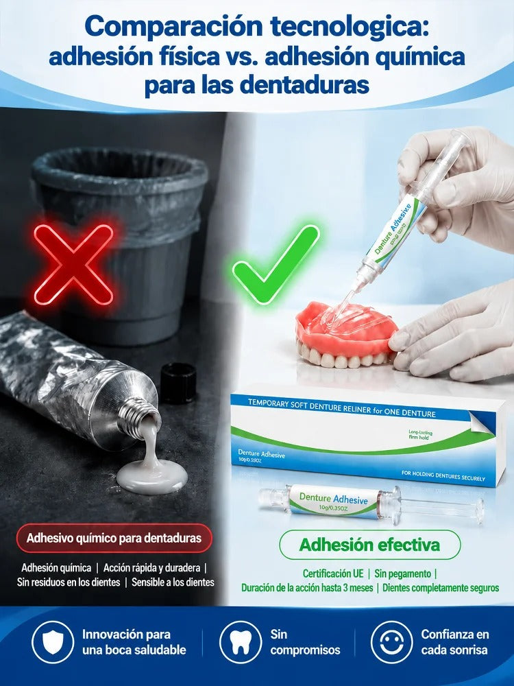 😁Juego de adhesivo para dentaduras postizas🍎